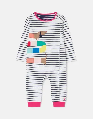 Winfield Organically Grown Cotton Artwork Romper - Stripe | Joules