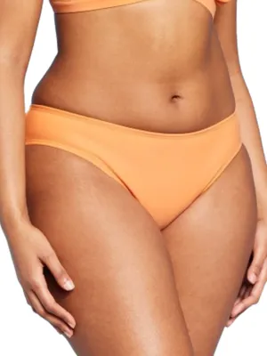 Women's Plain Solid Bikini Bottom,Orange