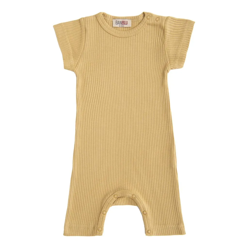 Yellow Biscotti Modal Romper