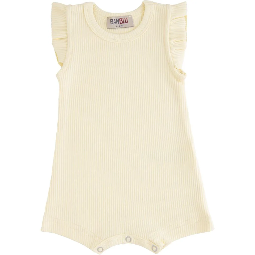 Yellow Ruffle Modal Shortie