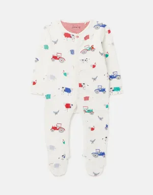 Ziggy Organically Grown Cotton Printed Babygrow | Joules
