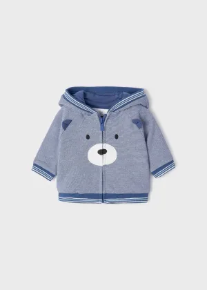 Zip Up Sweatshirt With Hoodie Newborn Boy | Mayoral