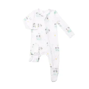 Zipper Footie - Bathtime Elephants | Angel Dear