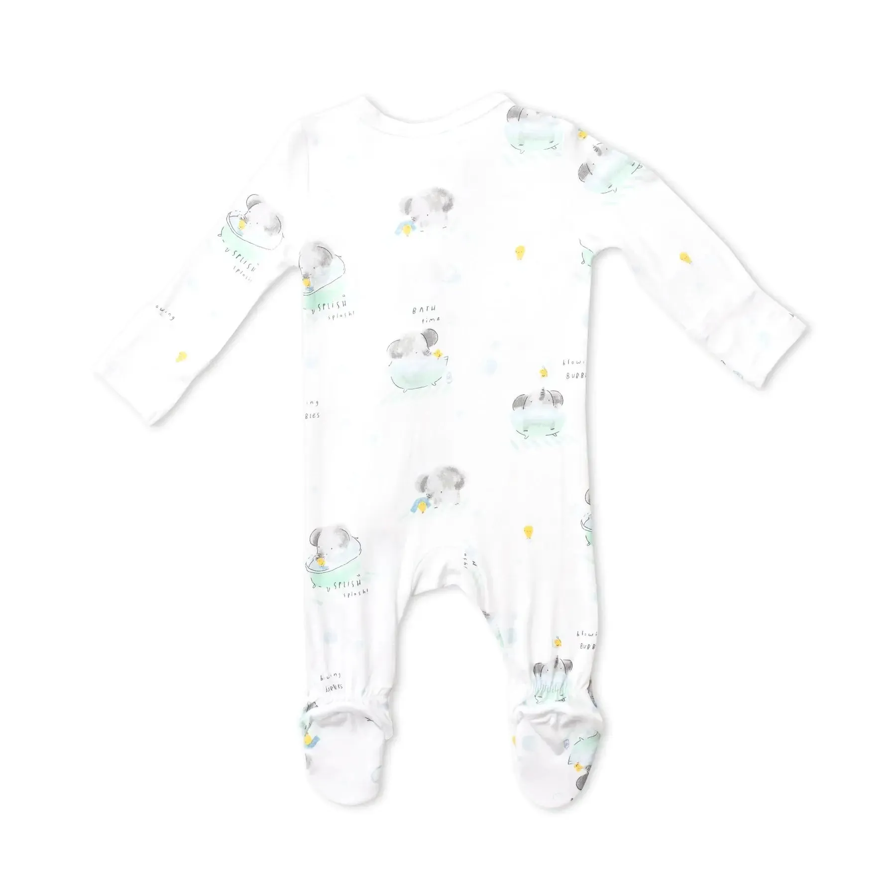Zipper Footie - Bathtime Elephants | Angel Dear