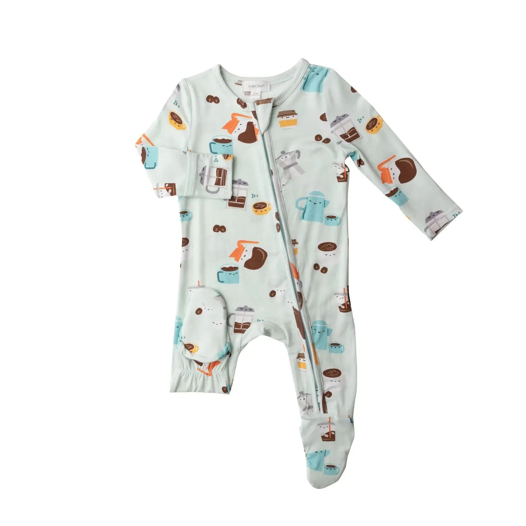 Zipper Footie - Coffee | Angel Dear
