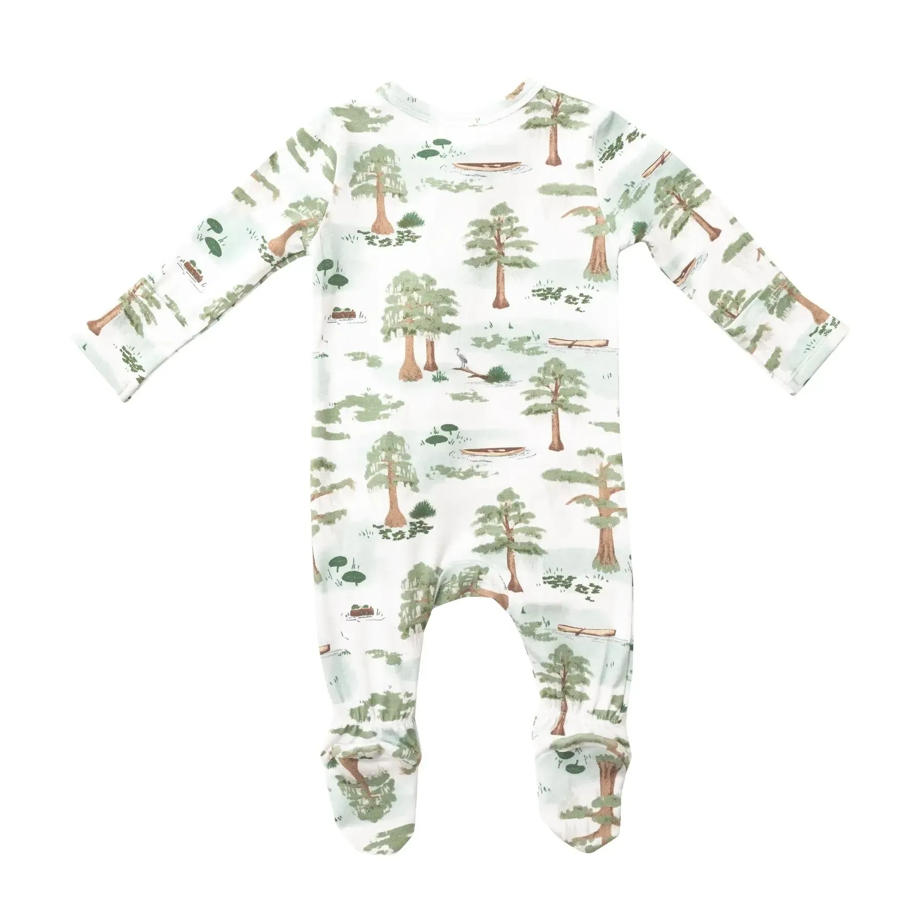 Zipper Footie - Cypress Trees | Angel Dear