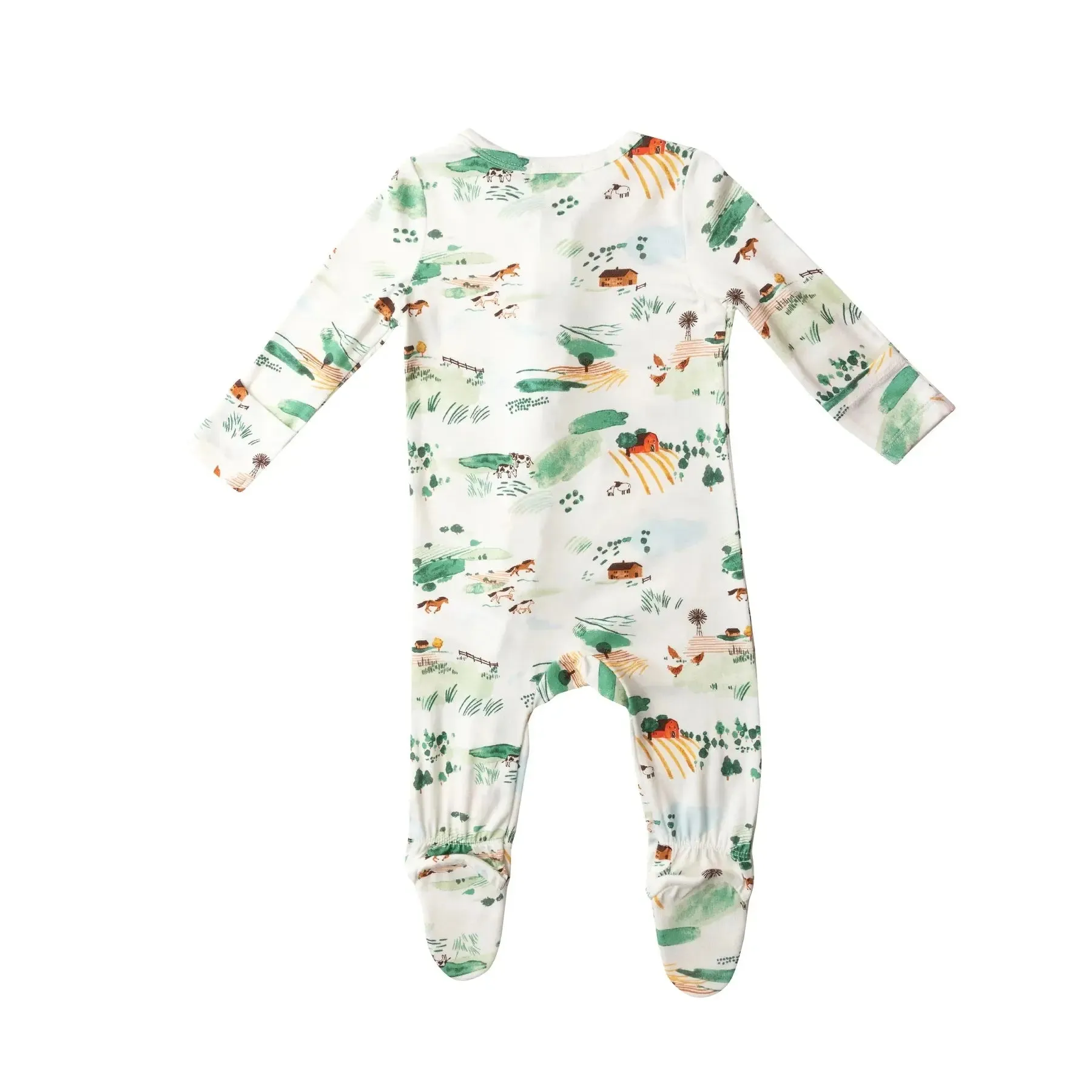 Zipper Footie - Scenic Farm | Angel Dear