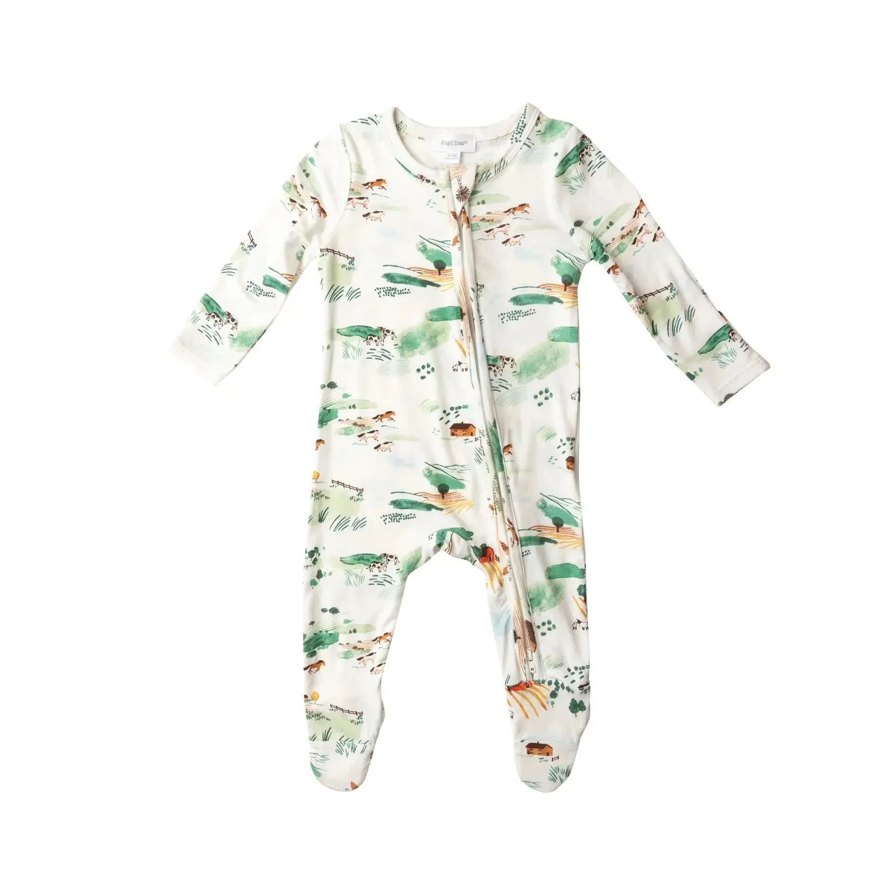 Zipper Footie - Scenic Farm | Angel Dear
