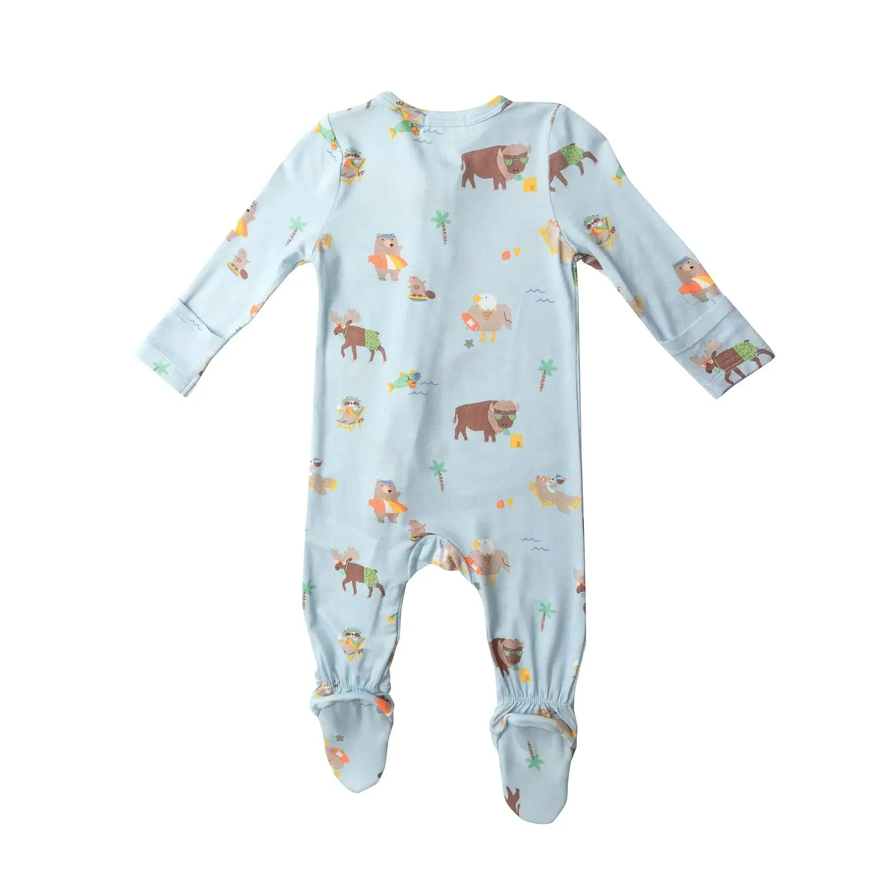 Zipper Footie - Wildlife on Vacation | Angel Dear
